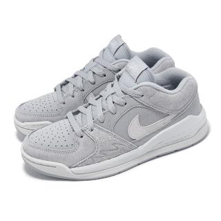 【NIKE 耐吉】休閒鞋 Jordan Stadium 90 GS 大童 女鞋 灰 白 麂皮 復古(HF6014-002)