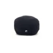 【FILA官方直營】經典素色貝蕾帽/畫家帽-黑色(HTY-1106-BK)