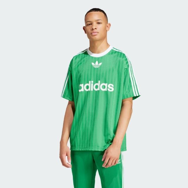 【adidas 愛迪達】上衣 男款 短袖上衣 運動 三葉草 亞規 ADICOLOR POLY T 綠 IM9457