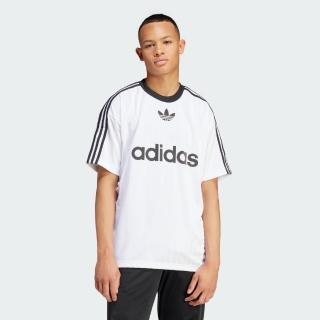 【adidas 愛迪達】上衣 男款 短袖上衣 運動 三葉草 ADICOLOR POLY T 黑白 IM9459