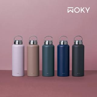 【WOKY 沃廚】提手輕芯鈦瓷易潔層保溫杯1200ML(保溫瓶)