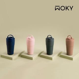 【WOKY 沃廚】二代渾圓杯 雙層陶瓷款550ml(隨行杯/吸管杯/保溫杯/保溫瓶;不附吸管)