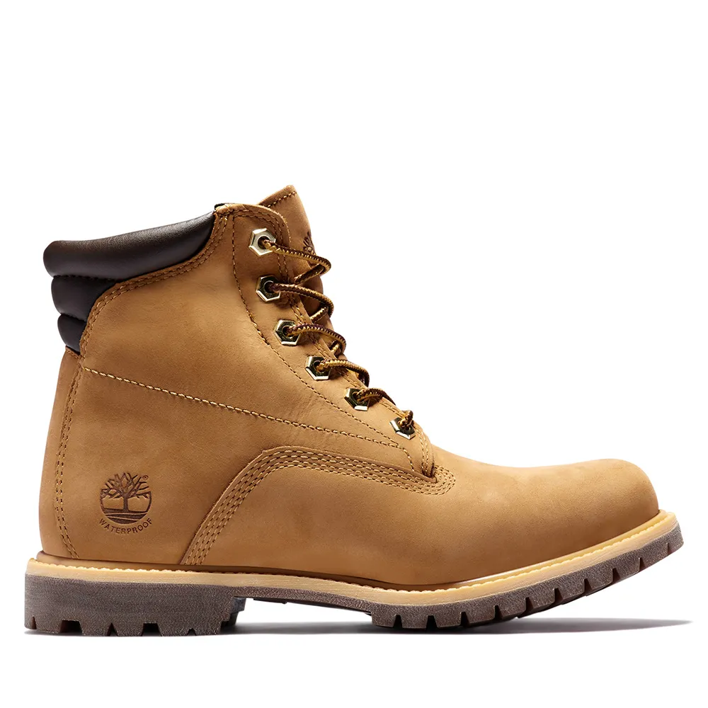 【Timberland】女款小麥色磨砂革防水6吋靴(8168R231)