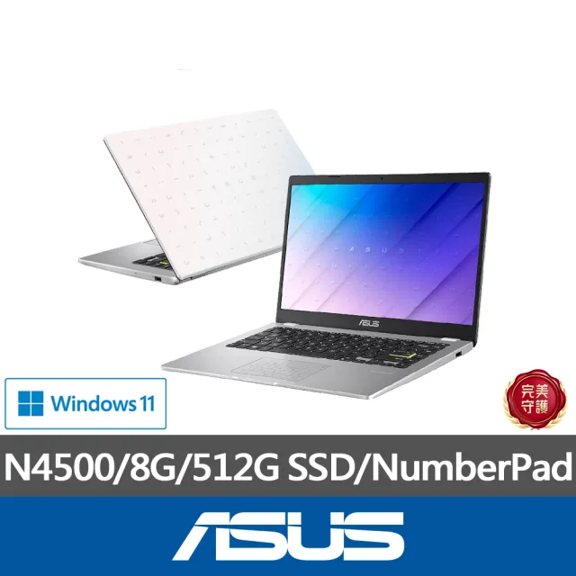 【ASUS】筆電包/滑鼠組★14吋N4500 8G輕薄筆電(E410KA/N4500/8G/512G SSD/W11)