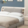 【文創集】帝波納5尺布紋皮革雙人床頭箱(三色可選＋不含床底＋不含床墊)