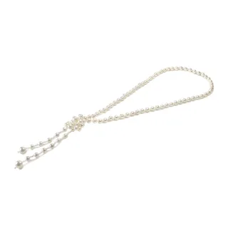 【大東山珠寶】第一夫人 南洋貝寶珠項鍊 優雅率性 流蘇打結珍珠長鍊(硨磲貝珠)
