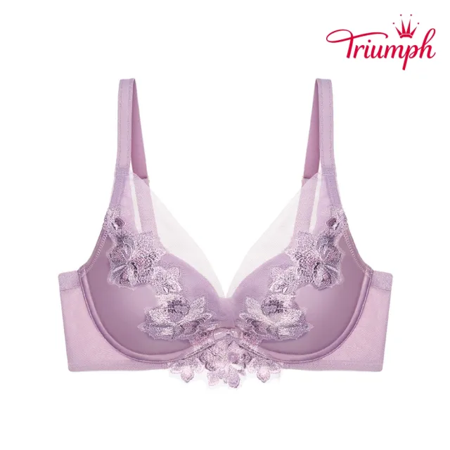 【Triumph 黛安芬】Premium 錦緞系列 集中水感動 B-D罩杯內衣(浪漫紫)