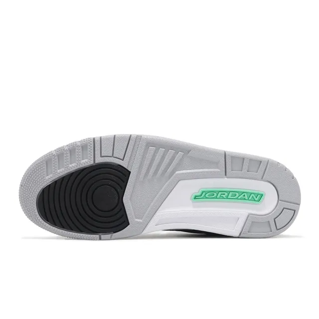 【NIKE 耐吉】Air Jordan 3 Retro Green Glow 男鞋 3代 黑 綠 爆裂紋 休閒鞋(CT8532-031)