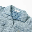 【OUWEY 歐薇】愛心緹花短版牛仔外套(藍色；S-L；3233328412)