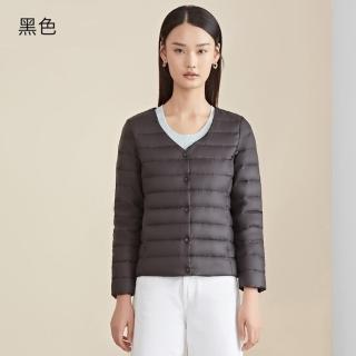 【巴黎精品】現貨+預購 真羽絨90%白鴨絨輕羽絨外套羽絨衣夾克(保暖V領輕型短款純色女外套5色a1dl13)