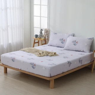 【HOYACASA  禾雅寢具】100%天絲床包枕套三件組- 快樂夥伴(加大)