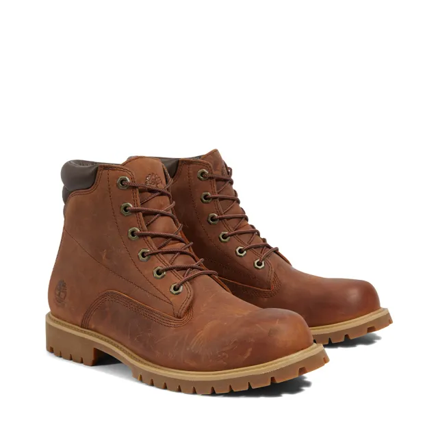 【Timberland】男款棕色防水經典6吋靴(A1H8Q855)