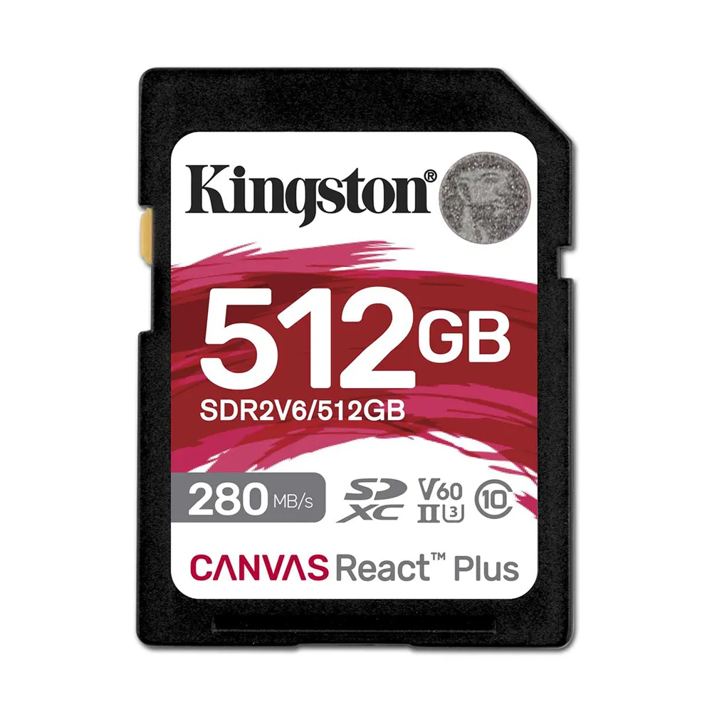 【Kingston 金士頓】512G SDXC SD U3 V60 UHS-II 記憶卡(SDR2V6/512GB 平輸)