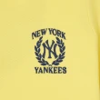 【MLB】女版短版半拉鍊毛衣 Varsity系列 紐約洋基隊(3FKPV0543-50YEL)