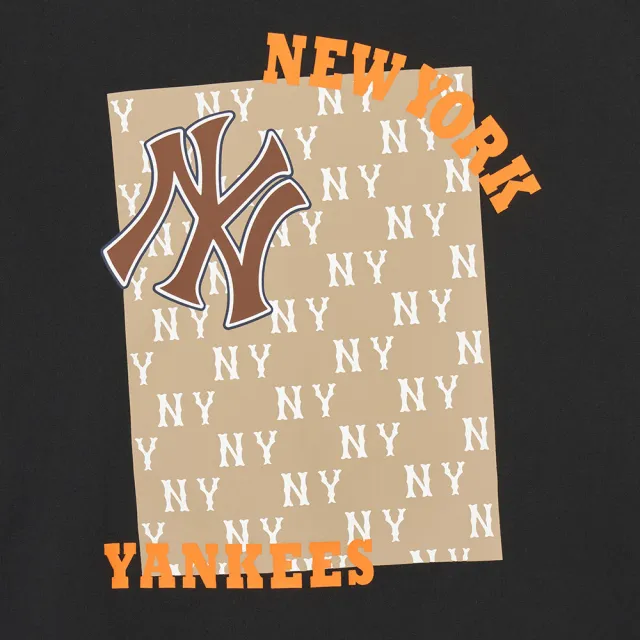 【MLB】背後大Logo短袖T恤 MONOGRAM系列 紐約洋基隊(3ATSM0443-50BKS)