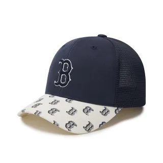 【MLB】童裝 可調式棒球帽 童帽 MONOGRAM系列 波士頓紅襪隊(7ACPM0143-43NYD)