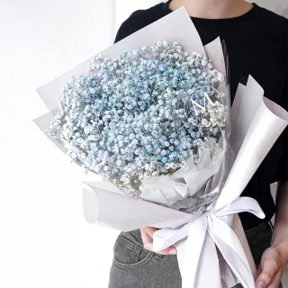 【Floral M】夢幻星空克萊茵藍滿天星鮮花花束(鮮花花束/花禮/買花/送禮/玫瑰/情人節生日告白求婚)