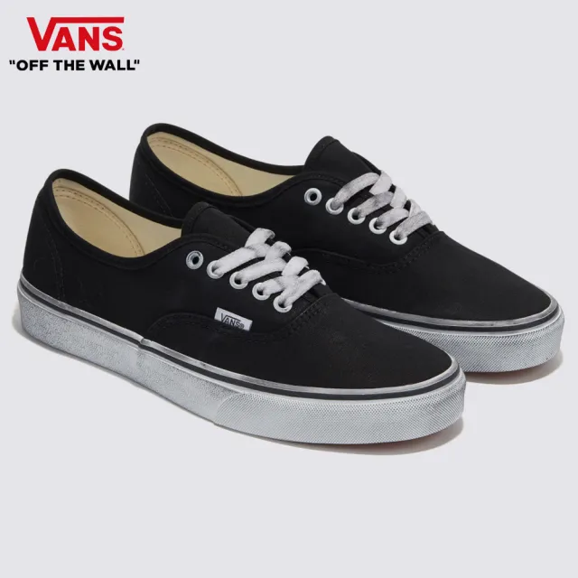 【VANS 官方旗艦】Authentic 男女款黑色滑板鞋