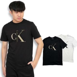 【Calvin Klein 凱文克萊】Calvin Klein 短T T恤 短袖 大尺碼 純棉 素T CK 上衣(短袖9349黑BJ5白CH3)