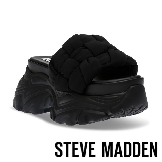 【steve madden】VANISHER 雲朵厚底拖鞋(黑色)