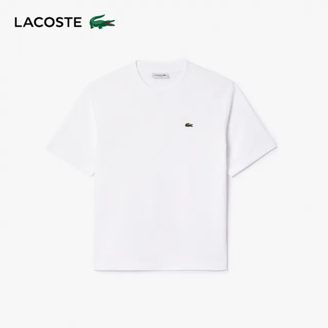 【LACOSTE】女裝-寬鬆版型輕質素色短袖T恤(白色)