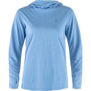 【Fjallraven】Abisko Sun 連帽長袖排汗衣 女群青藍(FR84108-537)