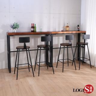 【LOGIS】美式實木高腳桌(實木桌 高腳桌 工業風吧檯桌 吧檯桌 星巴克桌 展示桌 長條桌)