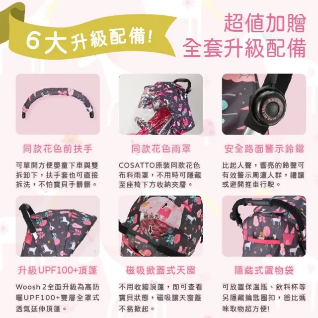 【HTGC】可登機 輕量秒收 單手折疊 嬰兒推車嬰兒車/單腳剎車/170度平躺/推車/手推車/娃娃車 獨角獸
