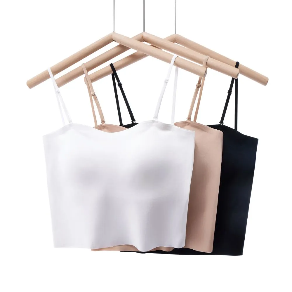 【CHANMODE 香茉】春夏經典素面美背無痕BRA TOP 3件組
