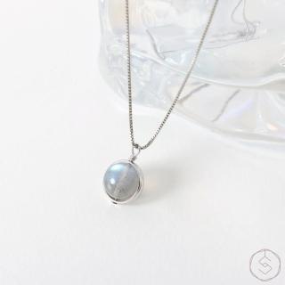 【SPANCONNY 飾品控】宇宙航線 l 拉長石 S925純銀 l 天然水晶項鍊(舒緩壓力+激發創造力)