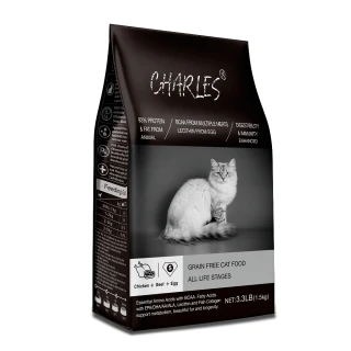 【CHARLES】查爾斯無穀貓糧 1.5kg 全齡貓 牛肉+雙鮮凍乾(貓飼料 無穀飼料 寵物飼料)