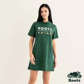【Roots】Roots 女裝- ROOTS ESTABLISHED連帽洋裝(深綠色)