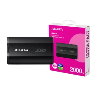 【ADATA 威剛】SD810 2000GB 外接式固態硬碟SSD(黑色 / SD810-2000G-CBK)