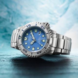 【CITIZEN 星辰】PROMASTER 冰河藍水鬼風格光動能潛水錶/44mm(BN0165-55L)