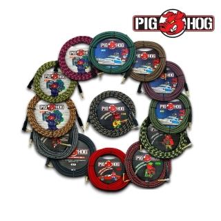 【PIG HOG】終身免費保固 20呎編織樂器導線 多種顏色款式／原廠公司貨 品質保證(吉他導線 貝斯導線 PCH20)