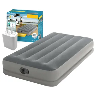 【INTEX】99x191cm單人加大 內置打氣機充氣床(送2A插頭 露營睡墊 露營床 氣墊床 平行輸入)