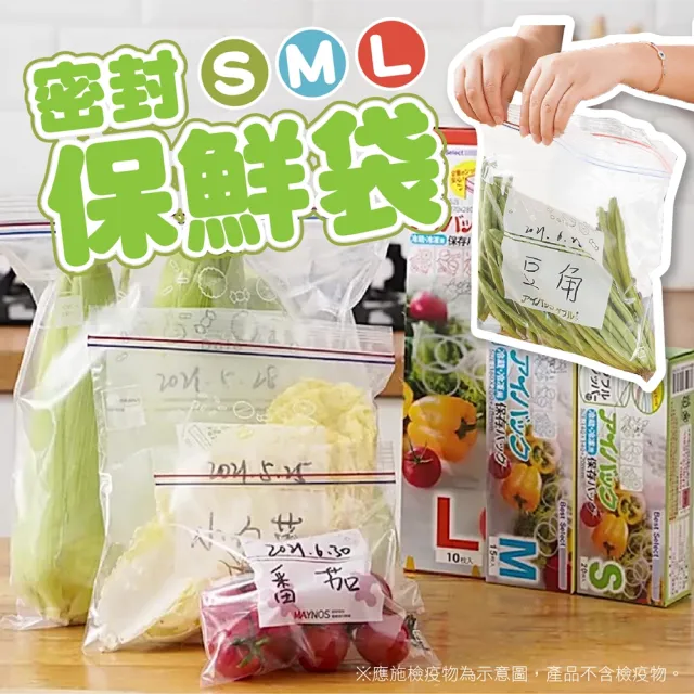 【樂晨居家】密封保鮮袋- 大 10入組(食物夾鏈袋、密封袋、冷凍保鮮袋)
