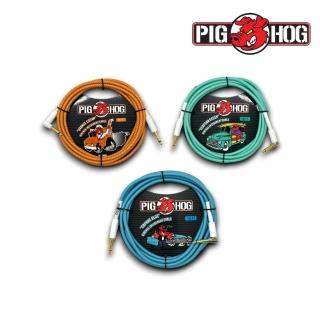 【PIG HOG】終身免費保固 10呎編織樂器導線 白色導線頭／原廠公司貨 品質保證(吉他導線 貝斯導線 PCH10)
