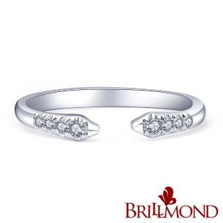 【BRILLMOND JEWELRY】15分 天然鑽石 PT950鉑金 雙頭鑽石線戒(天然鑽石總重15分 PT950鉑金臺)