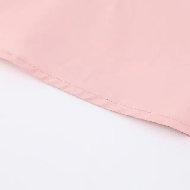 【GAP】女幼童裝 Logo純棉/印花圓領長袖洋裝-粉色(890331)