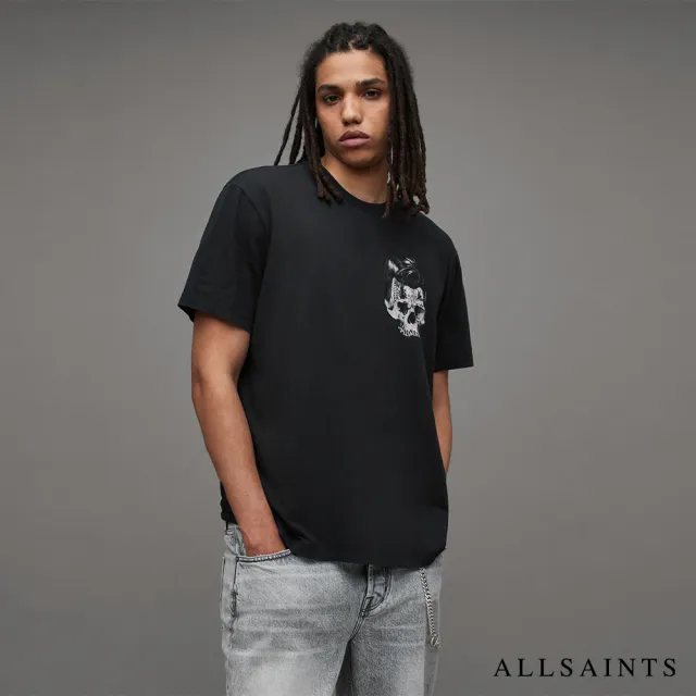 【ALLSAINTS】RELICS 短袖T恤Washed Black MG067Z(寬鬆版型)