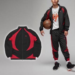 【NIKE 耐吉】立領外套 Jordan Sport Jam 黑 紅 男款 運動 喬丹 內網眼(DX9368-013)