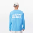 【Dickies】男款天青藍純棉像素圖案印花長袖T恤｜DK011536E62