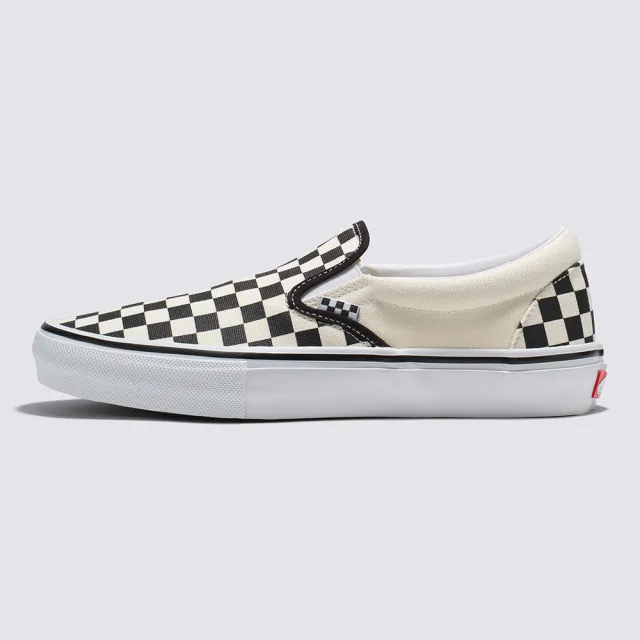 【VANS 官方旗艦】Skate Slip-On 男女款黑白棋盤格專業滑板鞋/休閒鞋/帆布