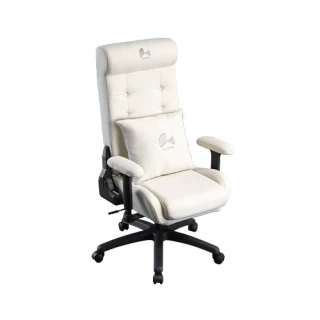 【Bauhutte 寶優特】不織布電競沙發椅 白 + 腳凳椅凳(G-370-WH + BOT-700)