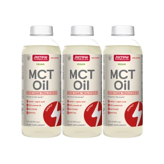 【Jarrow 賈羅公式】中鏈三酸甘油酯MCT Oil-椰子油來源591ml(3瓶組)
