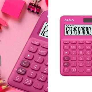 【CASIO 卡西歐】12位數馬卡龍繽紛計算機/蜜桃紅(MS-20UC-RD)