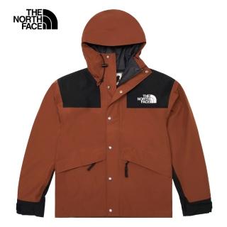 【The North Face 官方旗艦】經典ICON-北面男款紅棕色DWR防潑水衝鋒衣｜5J5NQHO