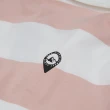 【5th STREET】女裝舒適條紋POLO衫-粉紅(山形系列)