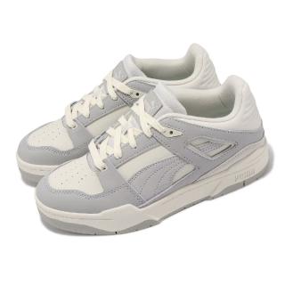 【PUMA】休閒鞋 Slipstream Selflove Wns 女鞋 灰 米白 皮革 拼接 低筒 復古(393049-02)